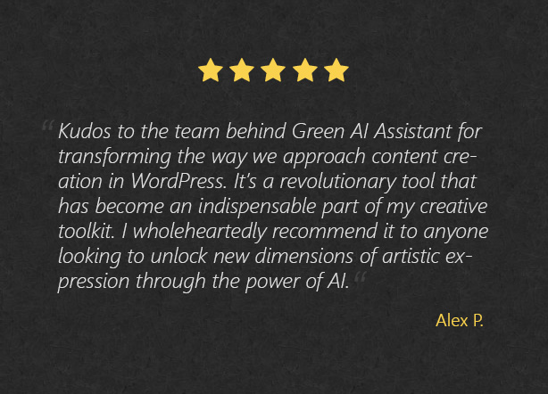 Green AI Assistant - Advanced AI Assistant for WordPress - 7